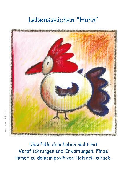 Postkarte Huhn